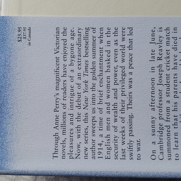 No Graves As Yet Hardcover by Anne Perry Book 1 of World War I Series - Picture 4 of 4